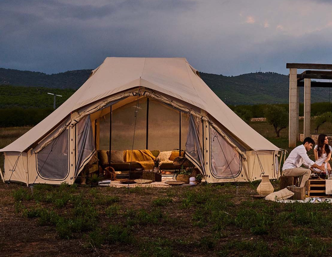 Beyond tents glamping Billy joe cotton tent sibley tent
