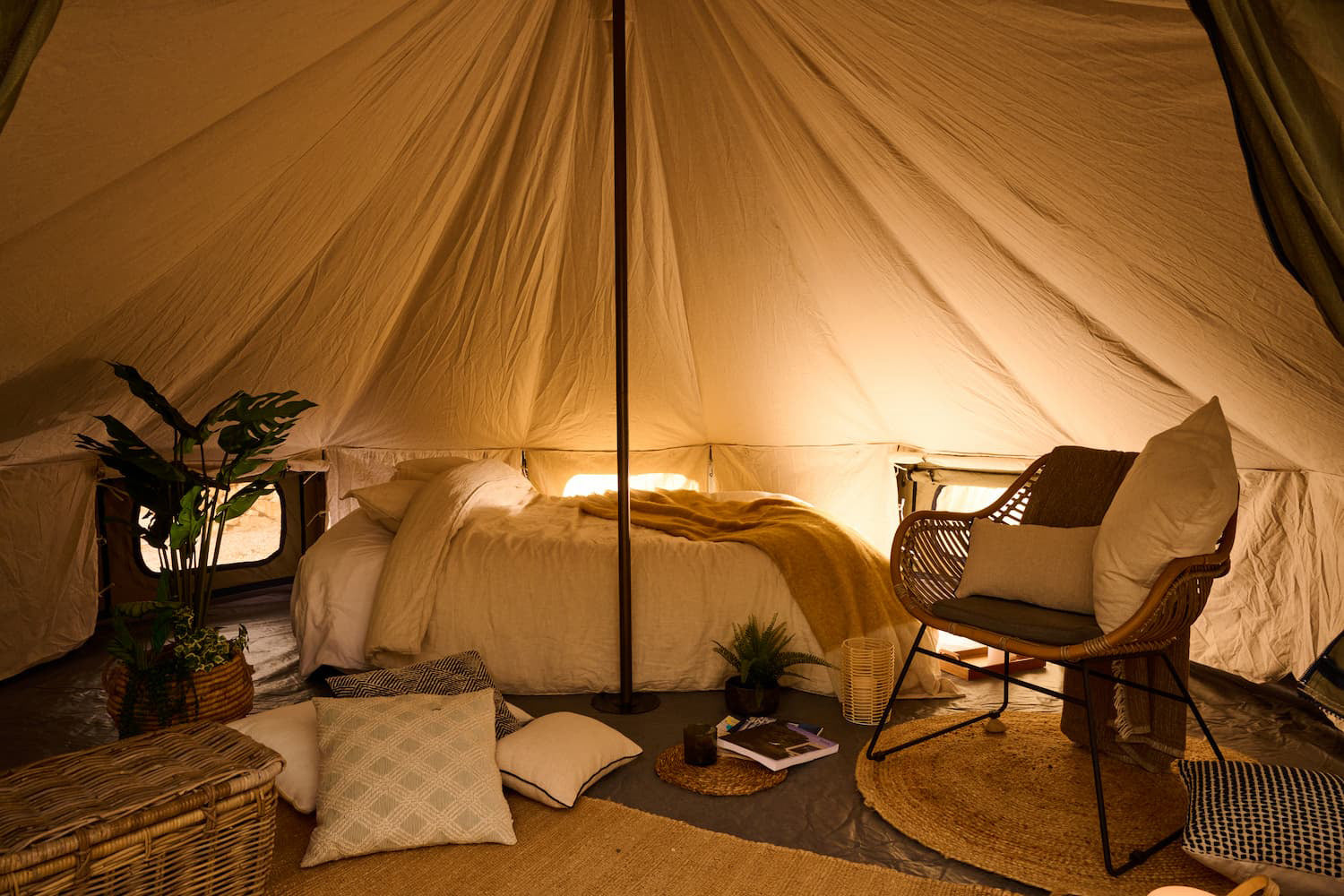 Beyond tents glamping jay bell tent cotton tent sibley tent