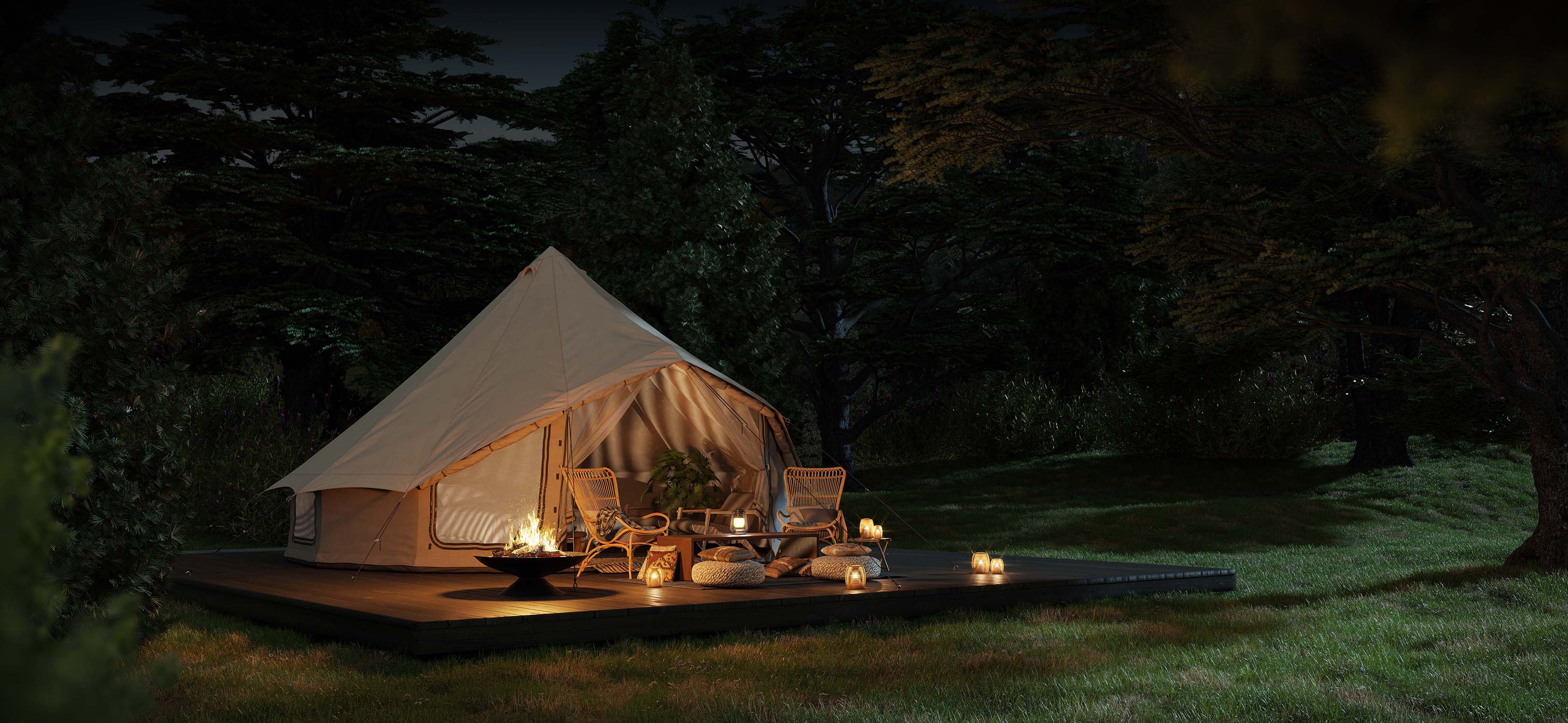 Beyond tents glamping jack bell cotton tent sibley tent