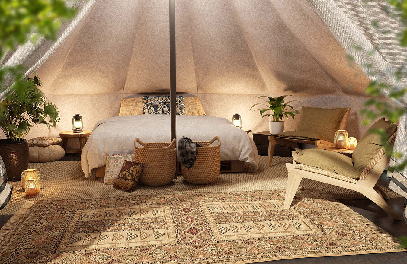 Beyond tents glamping jack bell interior sibley tent cotton tent